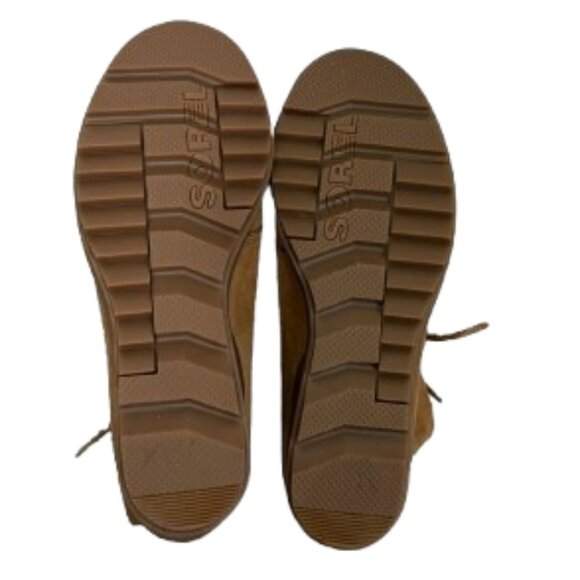 Sorel NEW Women's Evie Lace Up Wedge Waterproof Suede Boot 7.5 Camel - Picture 10 of 10